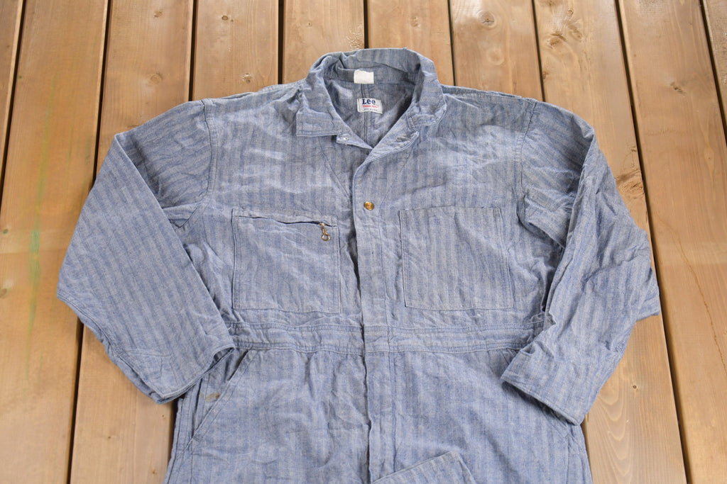 Vintage 1980s Lee Union-Alls Herringbone Jumpsuit