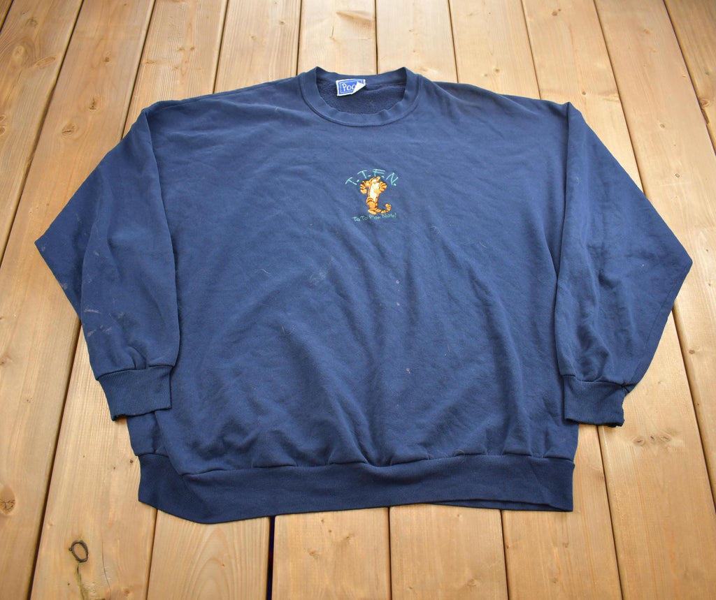 Vintage 1990s Disney Tigger TTFN Embroidered Crewneck