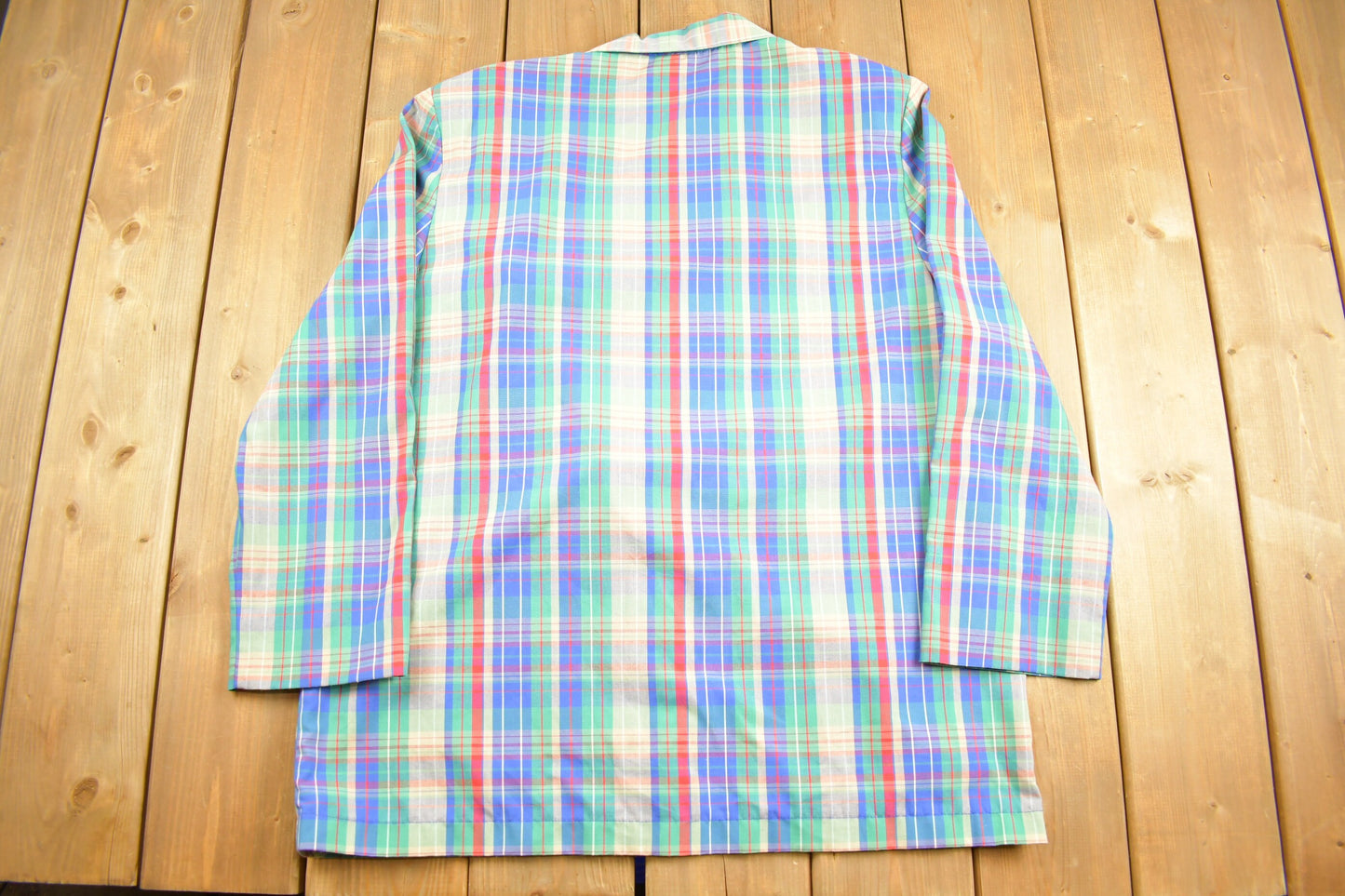 Vintage 1980s Cricket Lane Button Up Blazer Jacket / Plaid Pattern / Casual Dress Wear / Streetwear / Retro Style / Made In The USA