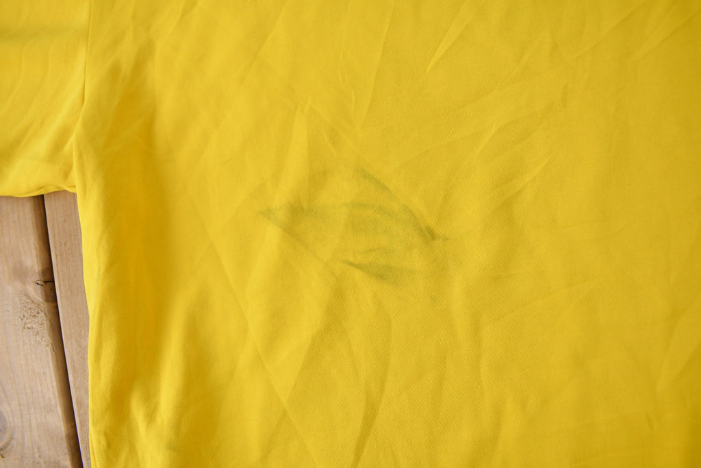 Vintage Y2K Nike Mini Swoosh Yellow Jersey Style T Shirt Size XL