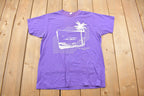 Vintage 1980s Florida The Palm Beaches Graphic Souvenir T Shirt