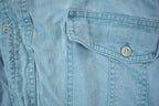 Vintage 1990s Blank Blue Button Up Shirt
