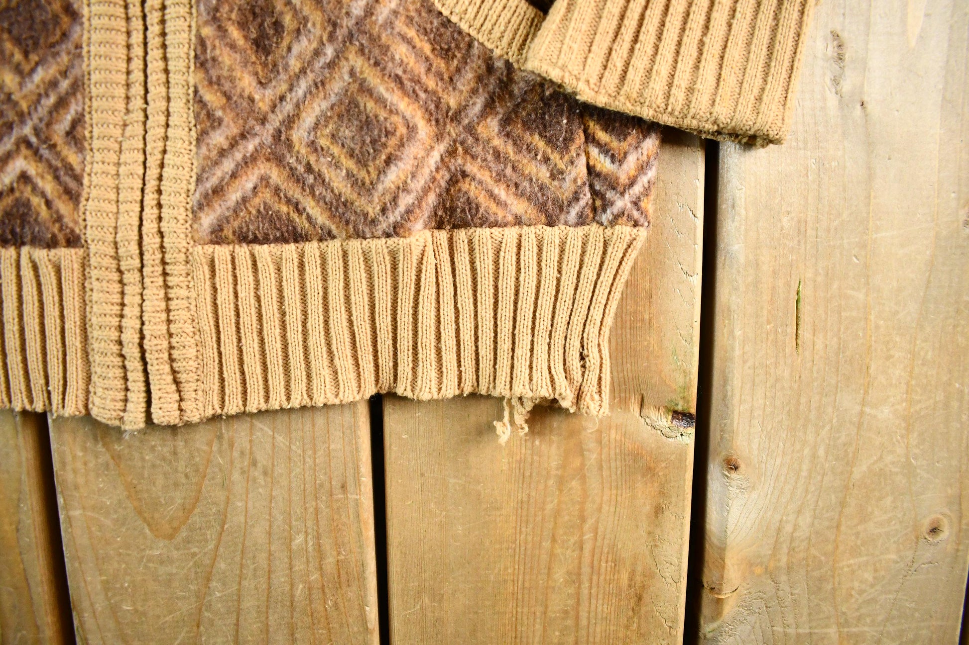 Vintage 1970s Suntai Knit Full Zip Shawl Collar Sweater Women's Small