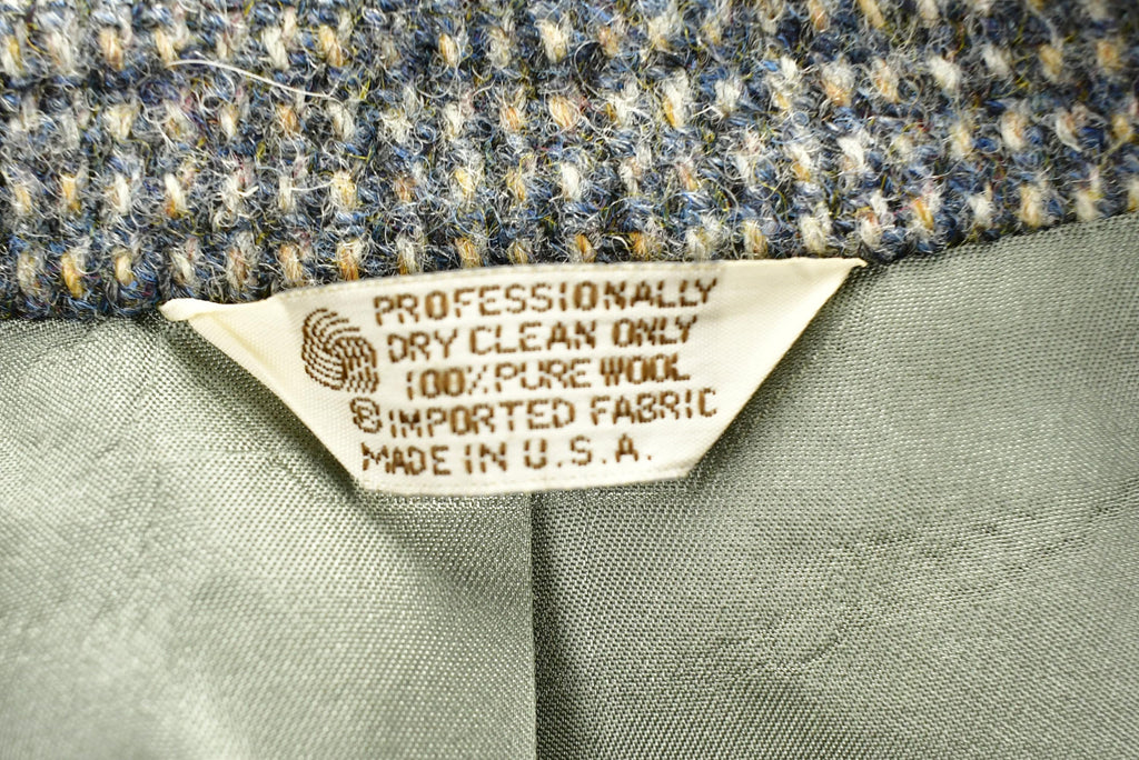 Vintage 1980s 100% Pure Scottish Wool Two Button Blazer Jacket