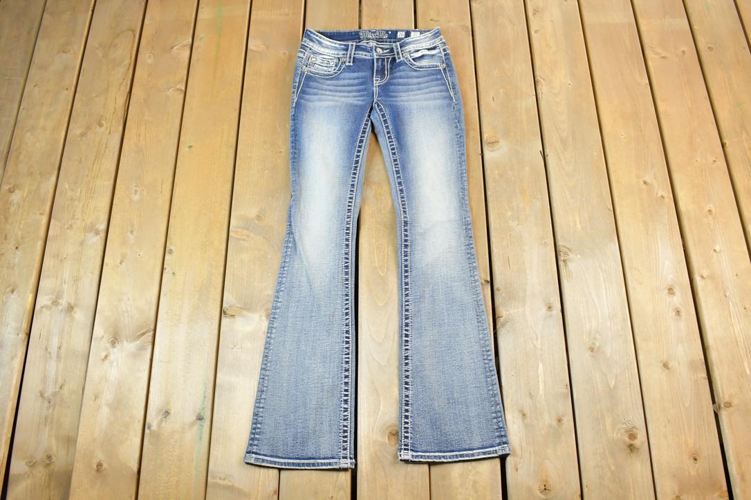 Vintage Y2K Miss Me Bedazzled Low Rise Jeans Size 26x31