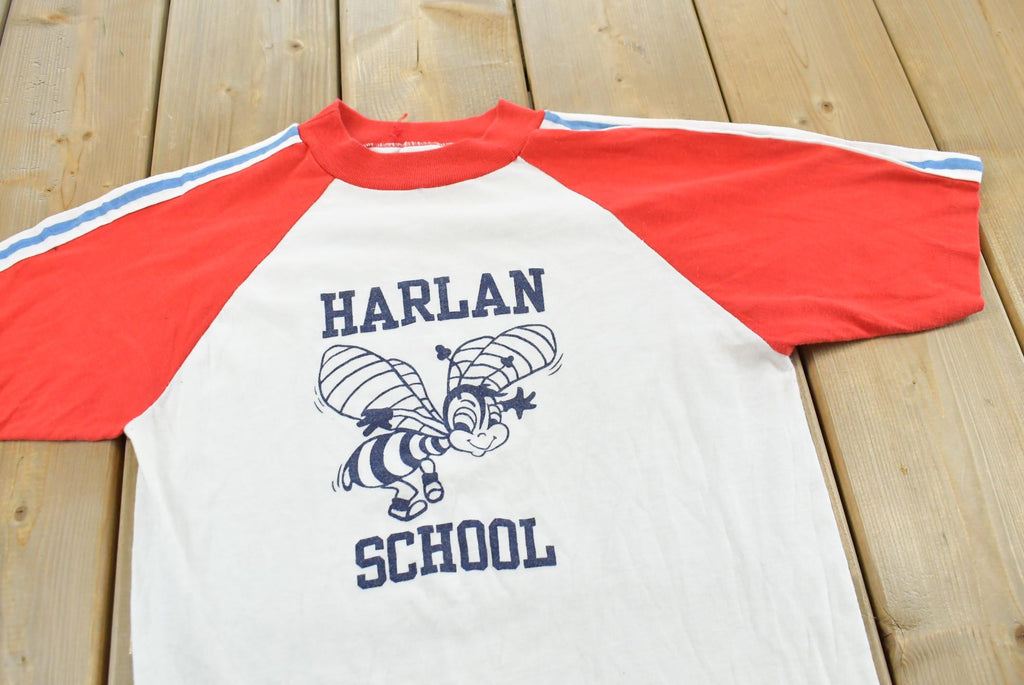 Vintage 1970s Harlan School Hornets Graphic T-Shirt Mens XS