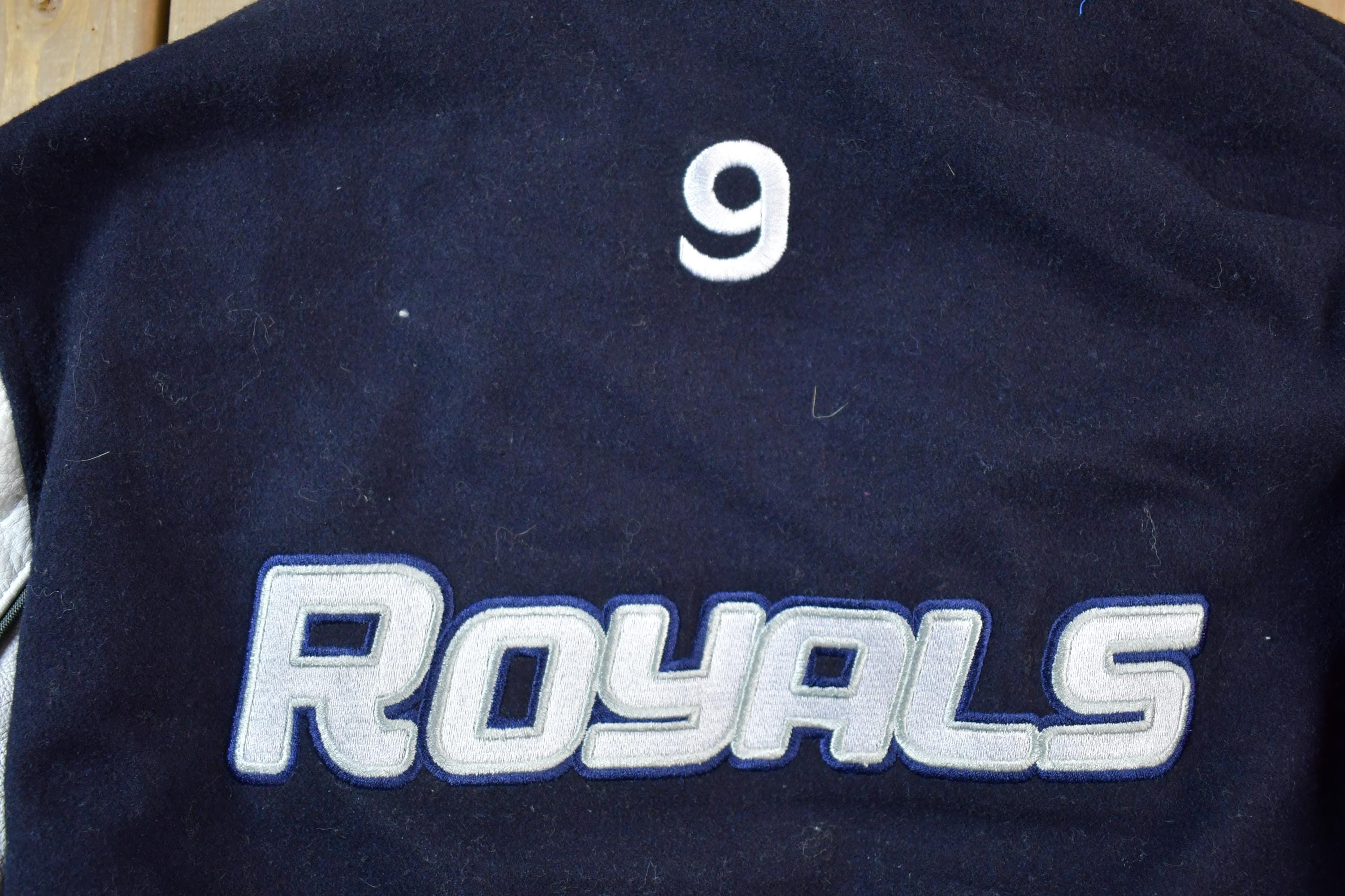 Vintage 1990s Toronto Royals Hockey Club Youth Leather & Wool Varsity Jacket Made In USA