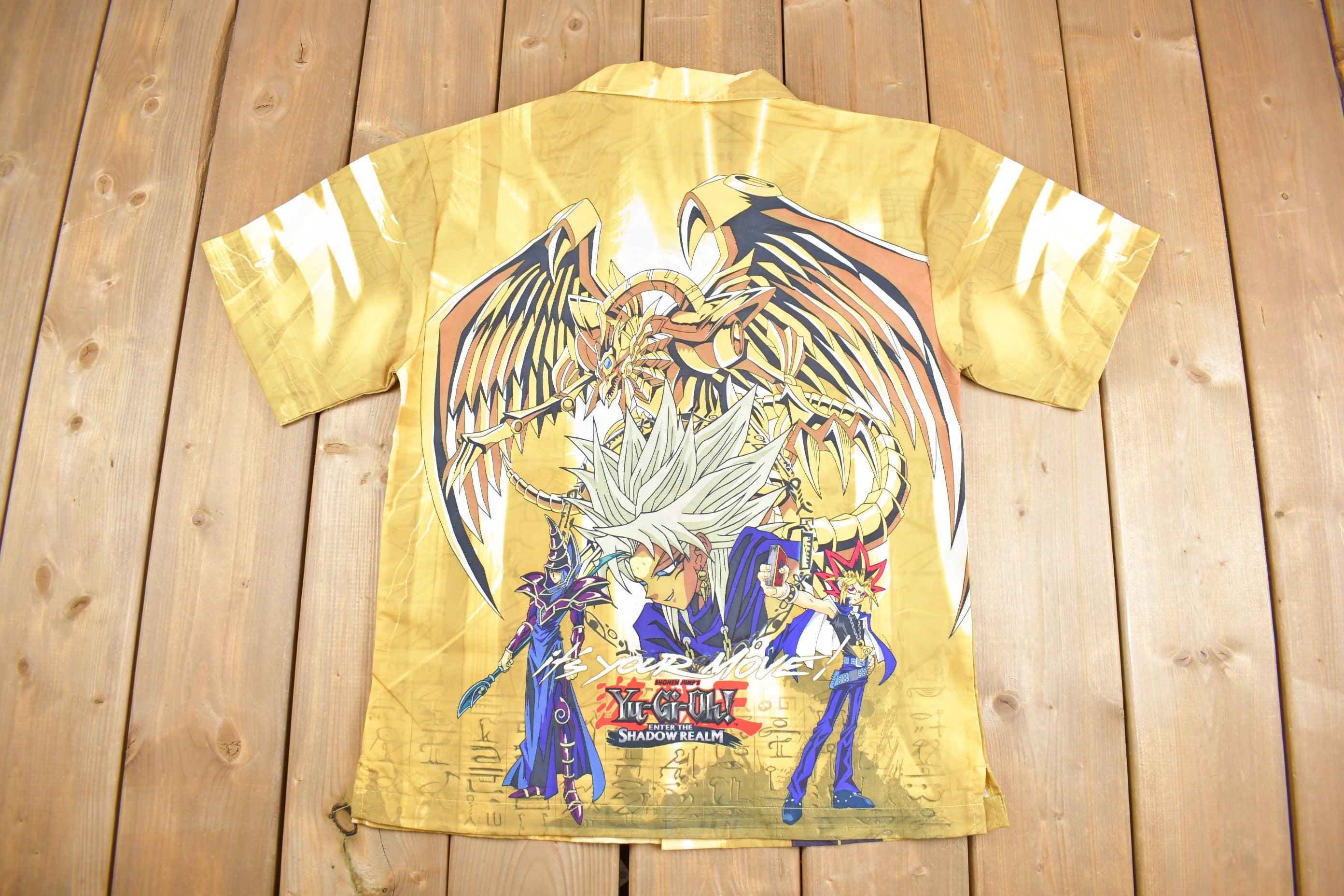 Vintage 1990s Yu-Gi-Oh Graphic Button Up Shirt