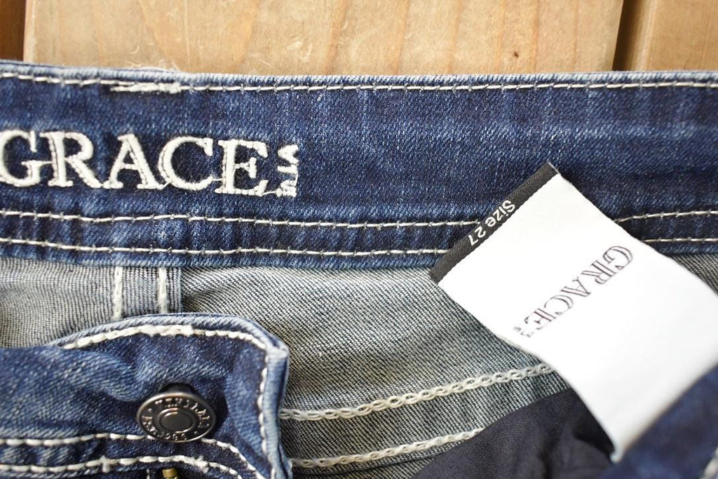 Vintage Deadstock Y2K Grace In LA Texas Bootcut Low Rise Skinny Jeans Women's Size 27 x 32