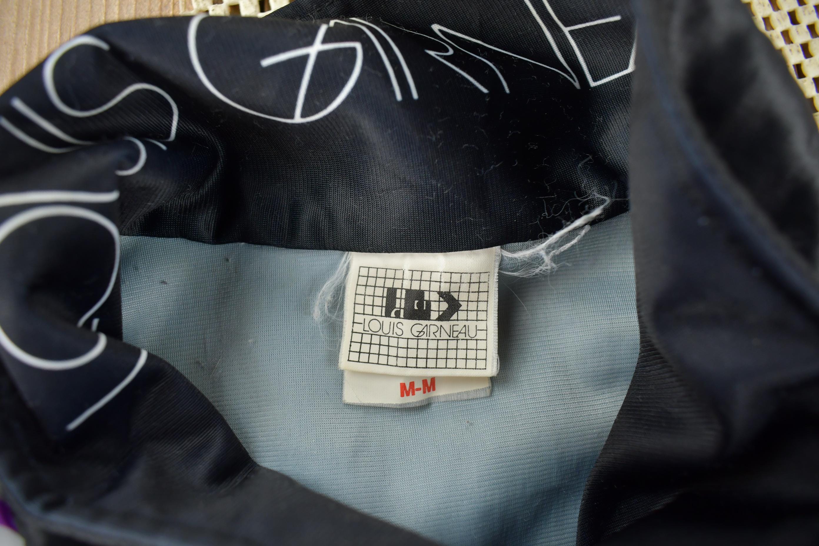 Vintage 1990s Louis Garneau All Over Print Windbreaker Jacket Made In Canada Size L