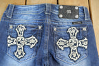 Vintage Y2K Miss Me Bedazzled Low Rise Jeans Size 26x31