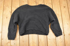 Vintage 1990s Fabe Wool Blend Abstract Knit Crewneck Sweater Womens Cropped L