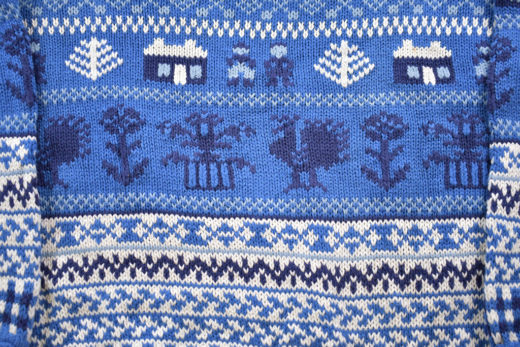 Vintage 1990s Eddie Bauer All Over Print Knitted Sweater