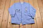 Vintage 1990s Art Unlimited Birdhouse Cardigan Sweater