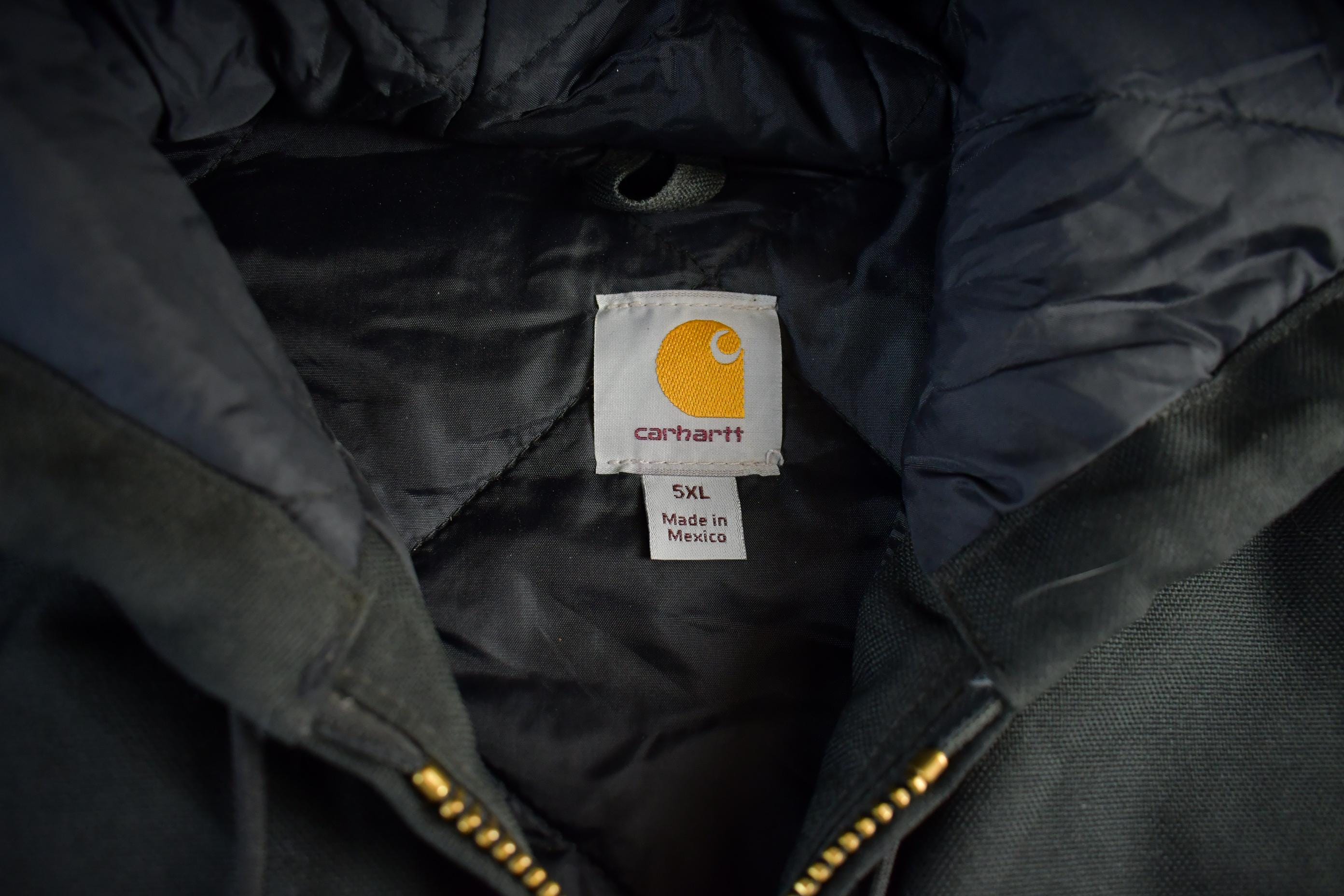 Vintage 1990s Carhartt Canvas Nylon Hooded Jacket Men's 5XL