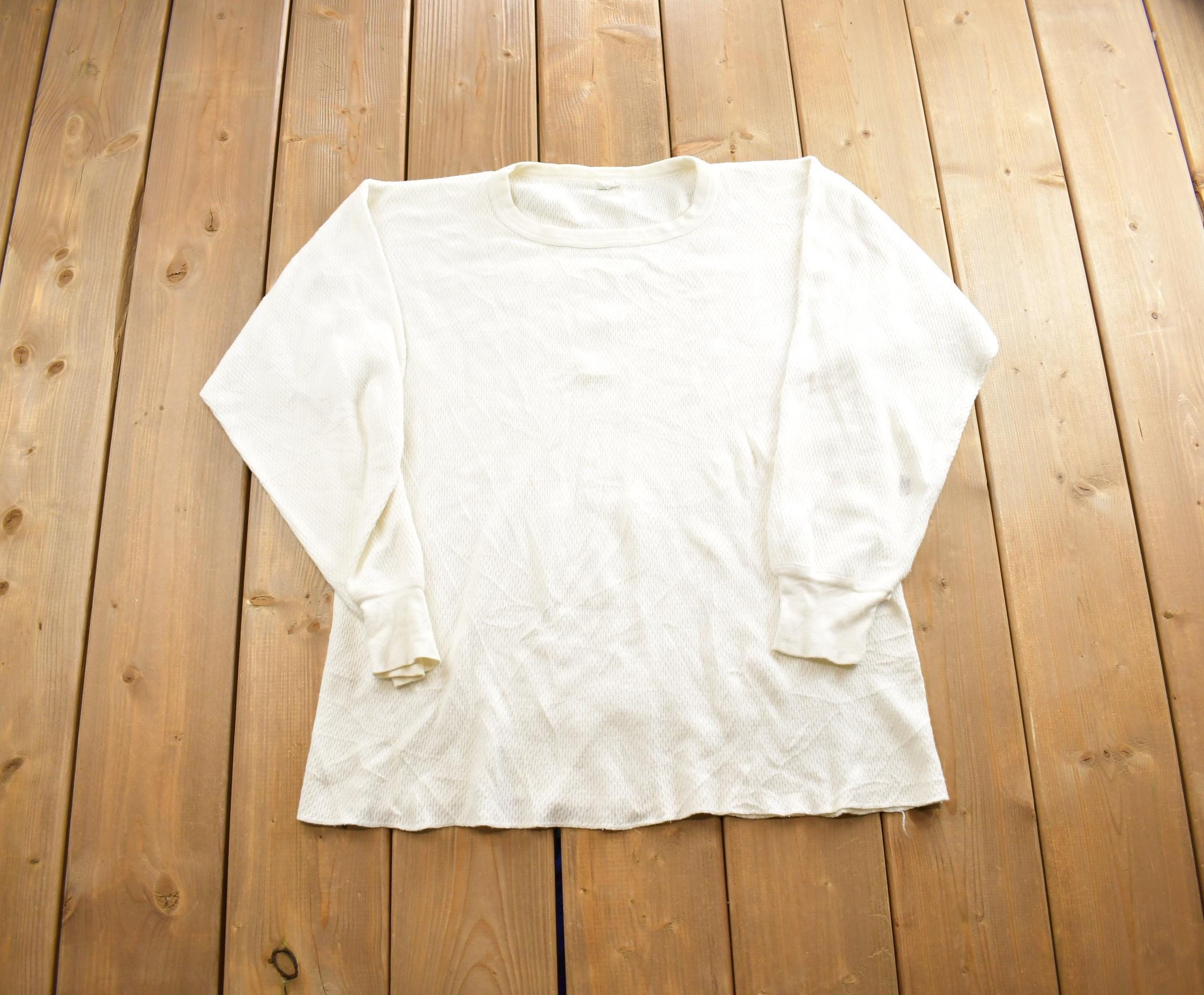 Vintage 1980s Mens Thermal Under Shirt Made In USA
