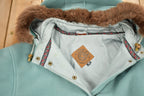 Vintage 1990s Tsunami Sport Fleece Parka Jacket  Quarter Button  Vintage Parka  Winter  Streetwear  Made In Canada  Fur Hood