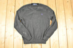 Vintage 1990s Polo By Ralph Lauren Pima Cotton V Neck Sweater Mens M