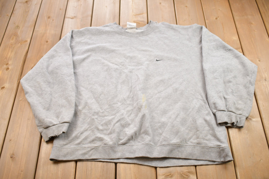 Vintage 1990s Nike Embroidered Mini Swoosh Crewneck Sweatshirt