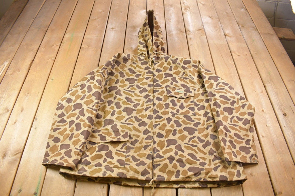 Vintage 1990s Hodgman Duck Camouflage Shell Jacket