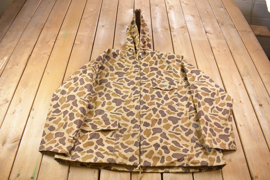 Vintage 1990s Hodgman Duck Camouflage Shell Jacket
