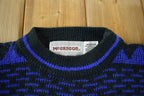 Vintage 1990s McGregor Knit Abstract Pattern Crewneck Sweater Men's Medium