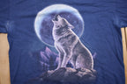 Vintage 2000s The Mountain Wolf Theme Graphic T-Shirt