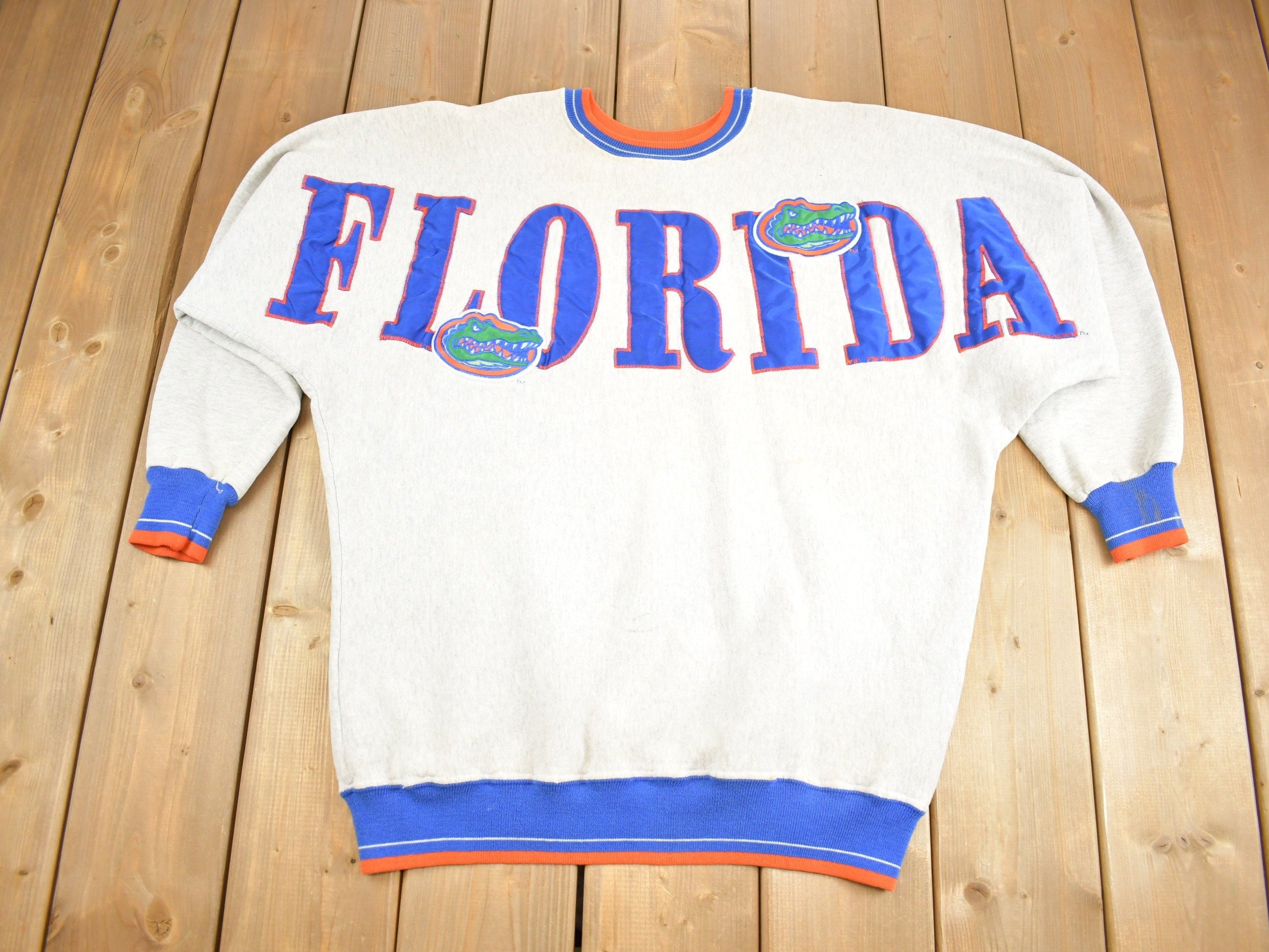 Vintage 1990s Florida Gators Big Spell Out Crewneck Sweatshirt