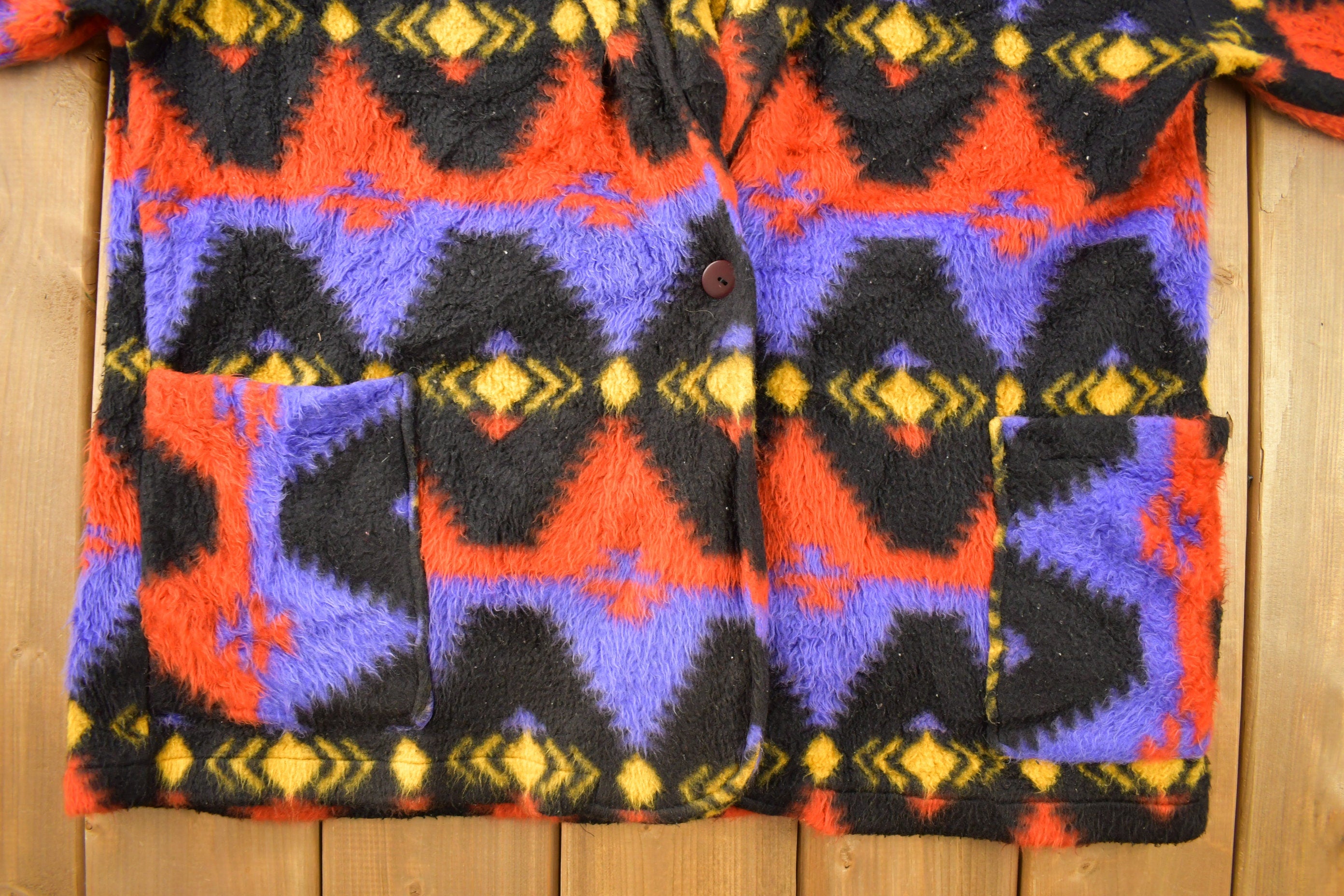 Vintage 1980s Aztec Pattern Blazer