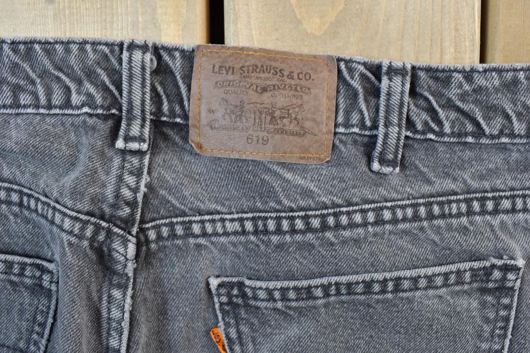 Vintage 1990s Levi Strauss Orange Tab 619 Denim Jeans Size 34 x 30
