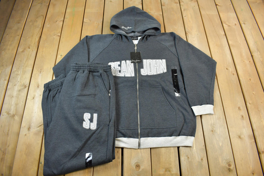 Vintage Deadstock Y2K Sean John Embroidered Hoodie & Pants Set Size XL