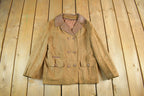 Vintage 1960s Suede Peacoat - Women's Small Fall Outerwear
