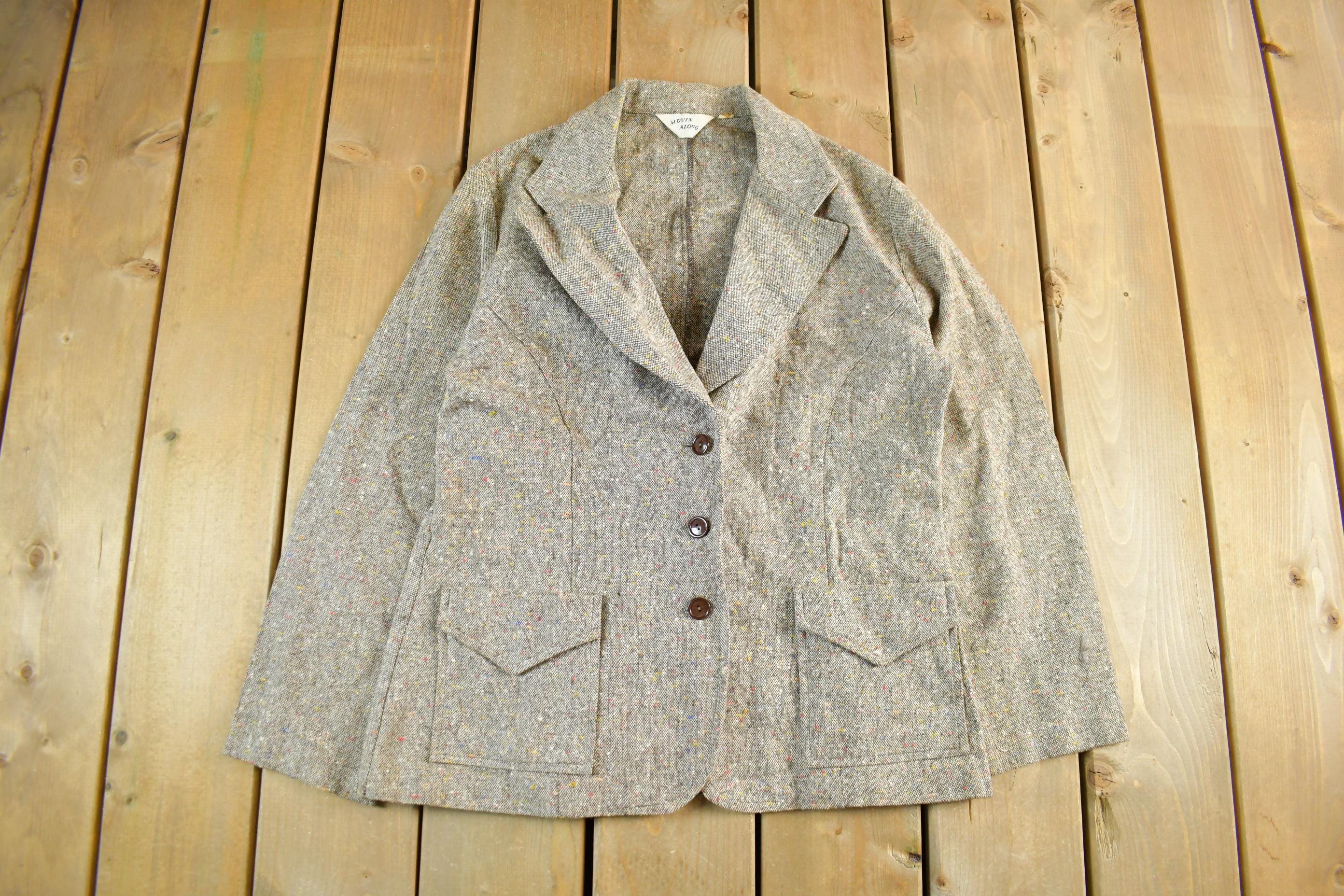 Vintage 1990s Movin Along Wool Blazer Jacket Women's M-L