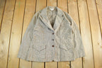 Vintage 1990s Movin Along Wool Blazer Jacket Women's M-L / Wool Jacket / 80s Blazer / Preppy Casual