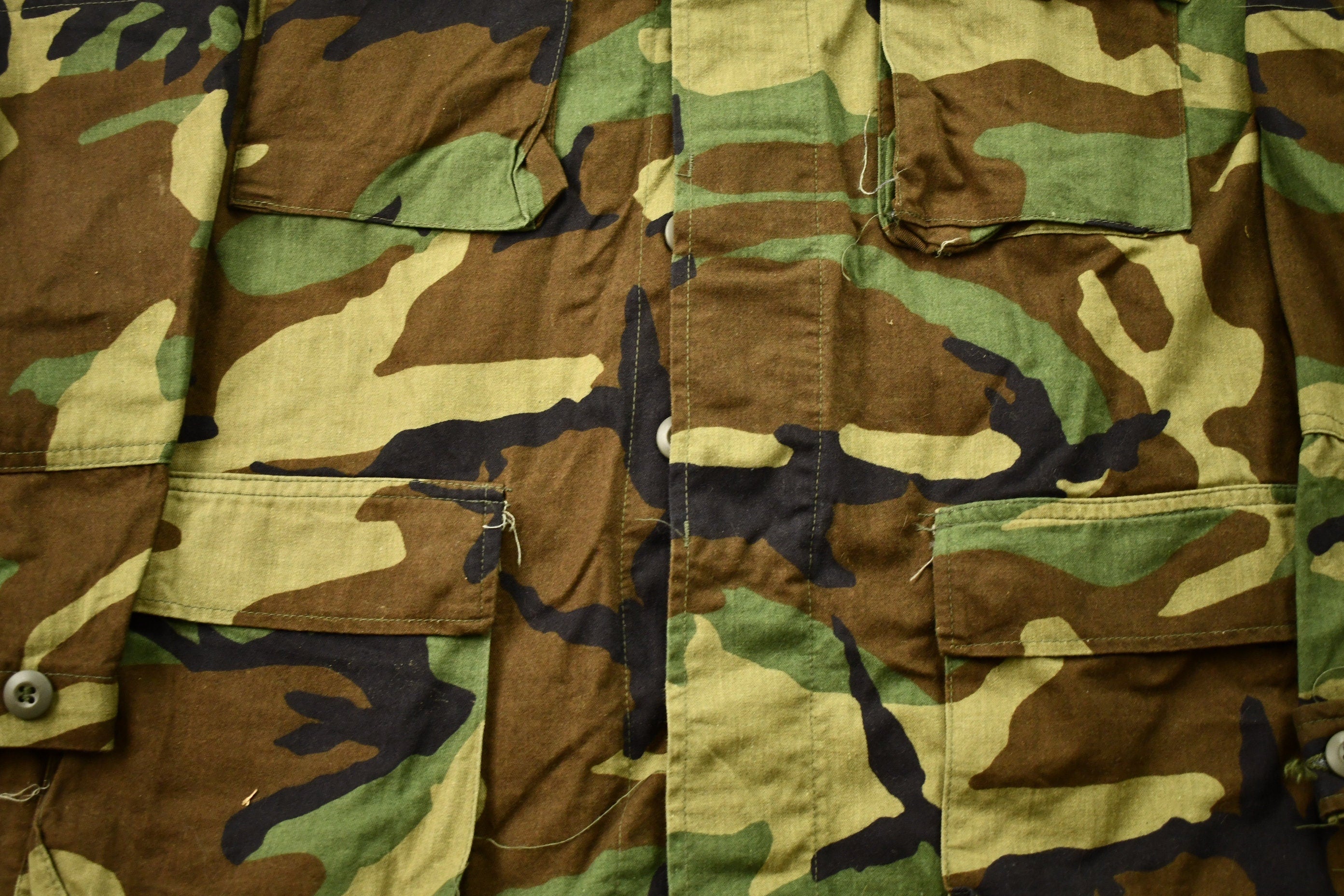 Vintage 1990s Camo Military Field Jacket