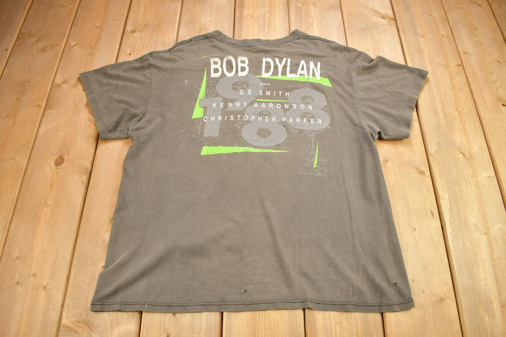 Vintage 1988 Bob Dylan Tour Graphic T-Shirt Band Tee