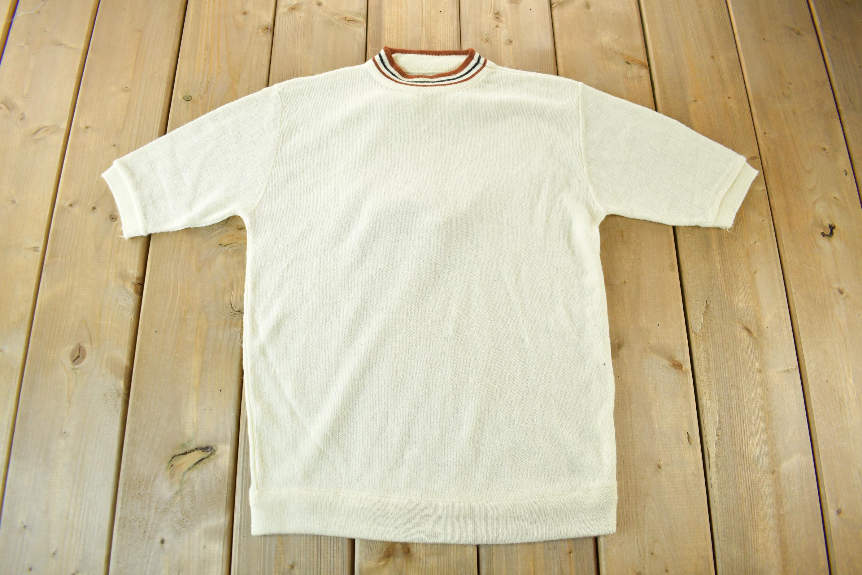Vintage 1980s Knitted Short Sleeve Sweater