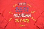 Vintage 1990's Best Grandma On Earth Family Crewneck
