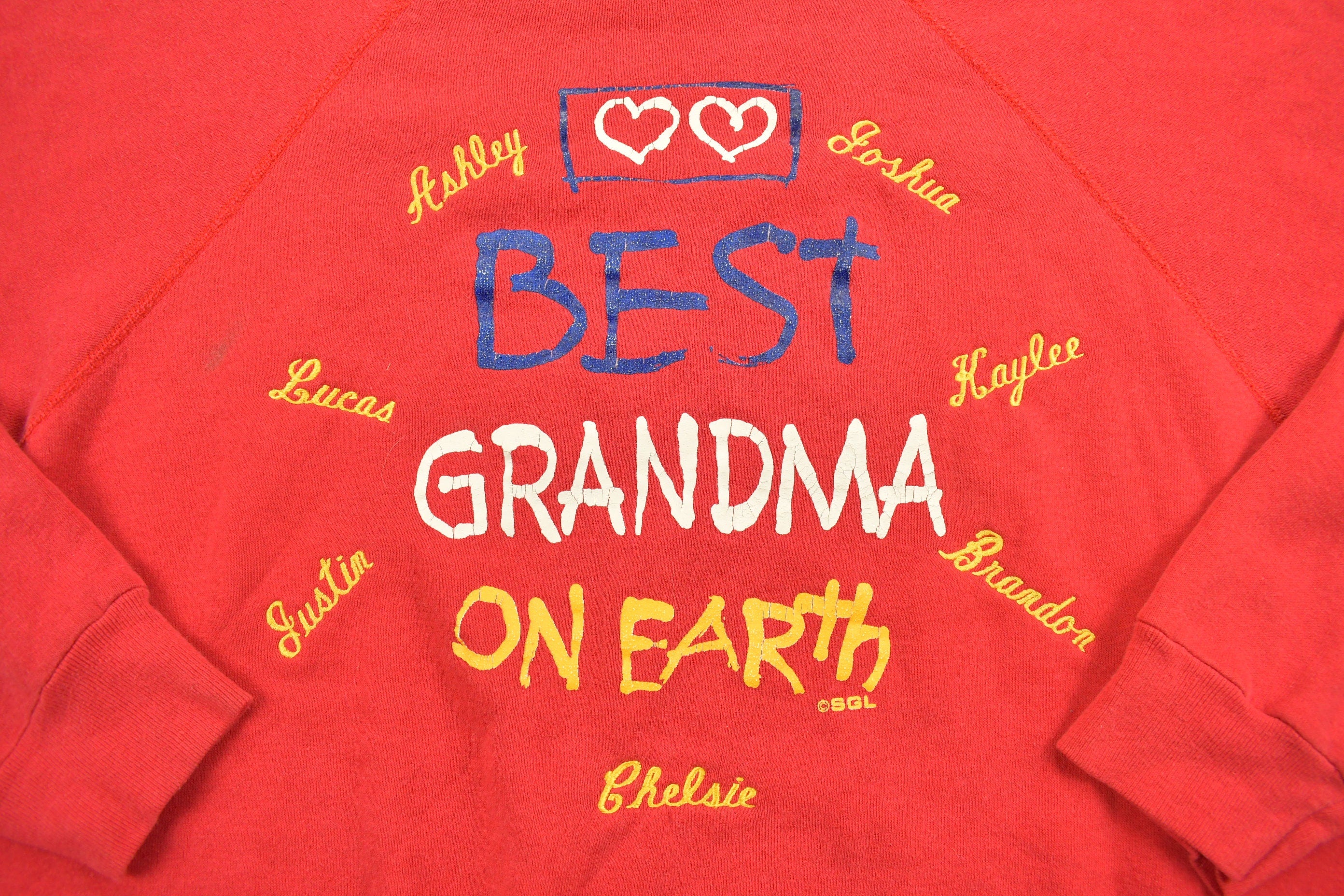 Vintage 1990's Best Grandma On Earth Family Crewneck