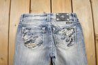 Vintage Y2K Miss Me Bedazzled Low Rise Jeans Size 26x32
