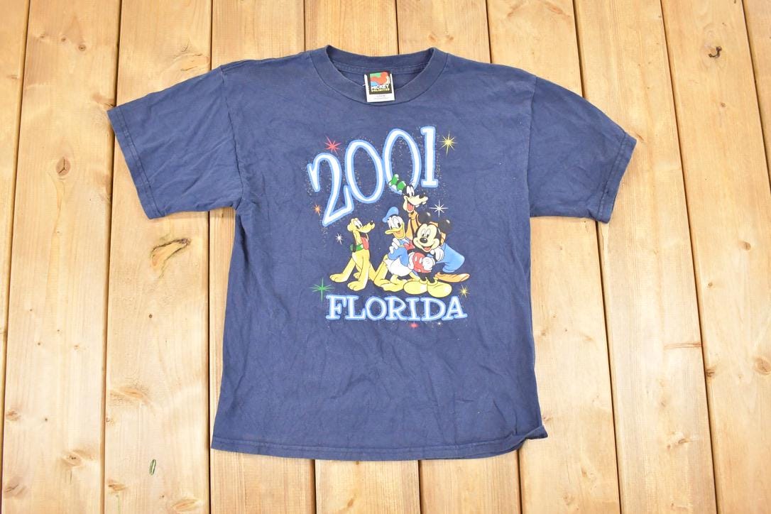 Vintage 2001 Mickey Mouse Florida Souvenir T-Shirt Youth L