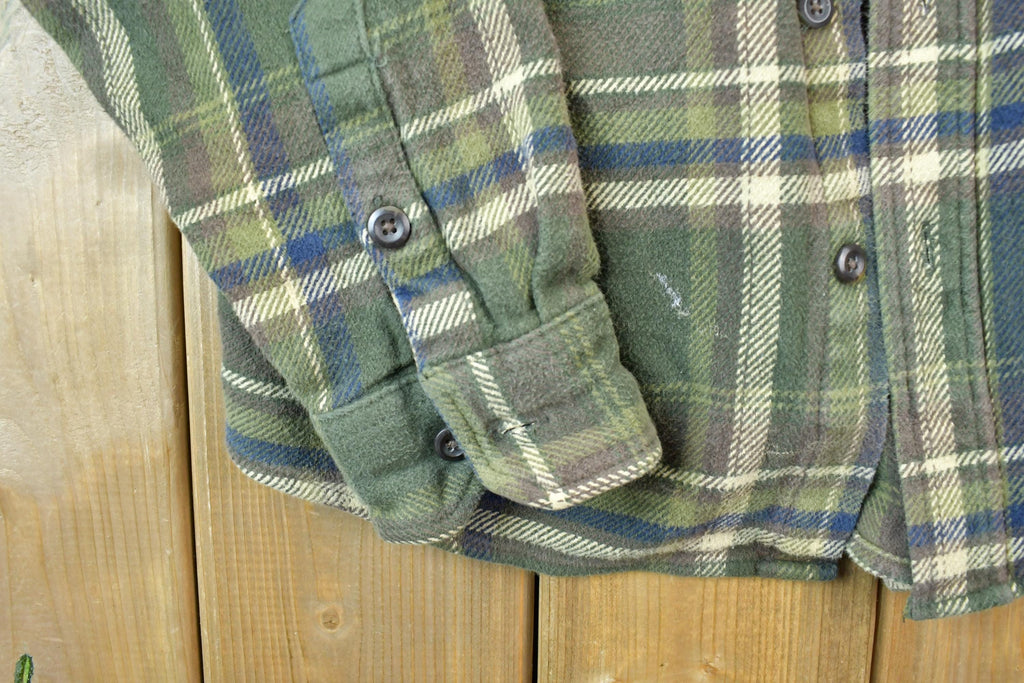 Vintage Orvis Green Plaid Button Up Board Shirt