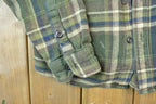 Vintage Orvis Green Plaid Button Up Board Shirt