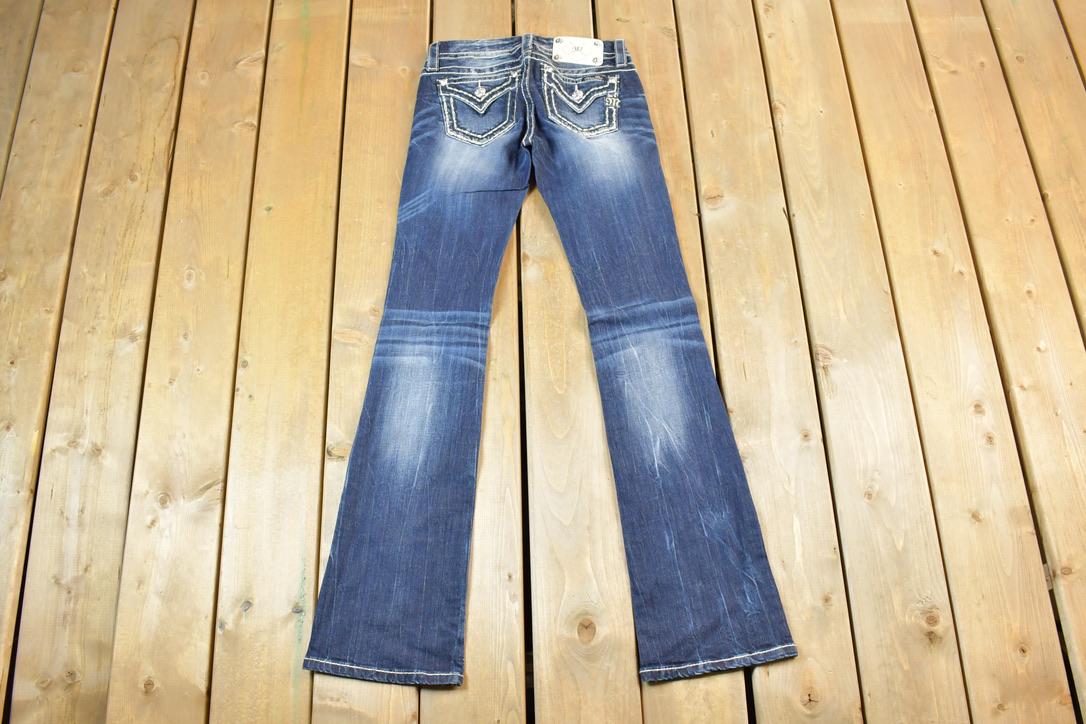 Vintage Y2K Miss Me Bedazzled Low Rise Jeans Size 26x31