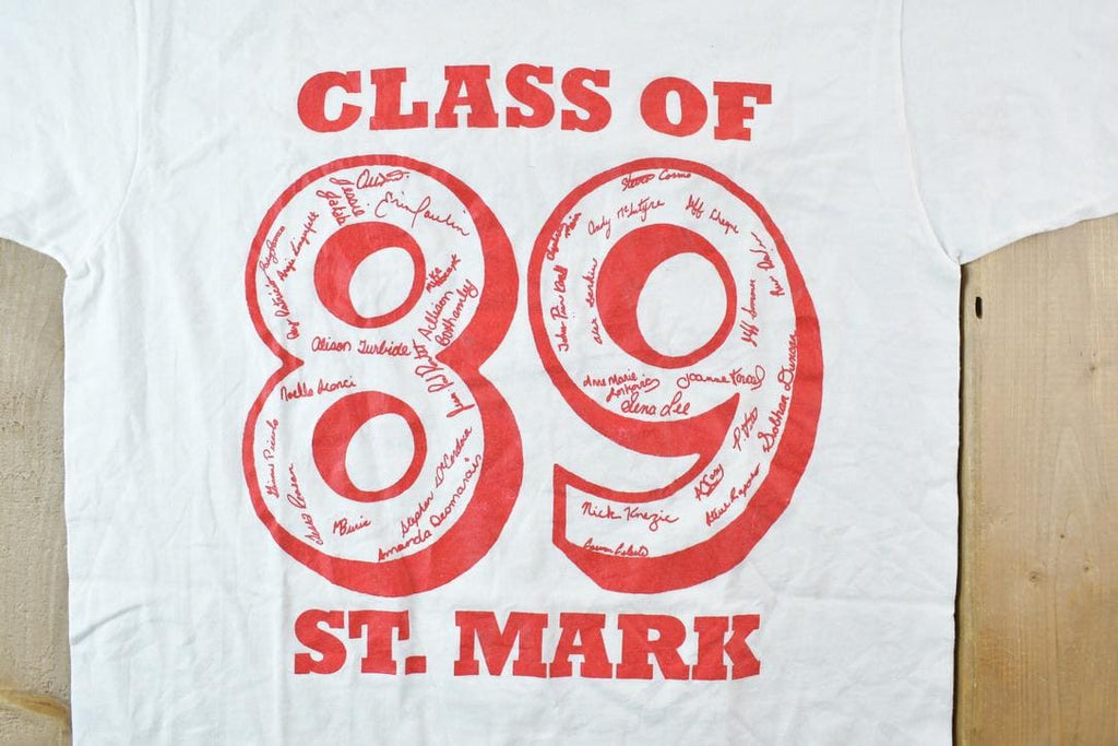 Vintage 1990s St Mark Class Of 89 Souvenir T-Shirt