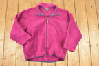 Vintage 1990s LL Bean Fleece Outdoorsman Sweater Women's L / 90s Winter Sweatshirt / Fleece Hiking Zip up