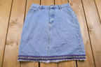 Vintage 1990's Adriana Sport Jean Skirt 30 Inch Waist 21 Inches Long