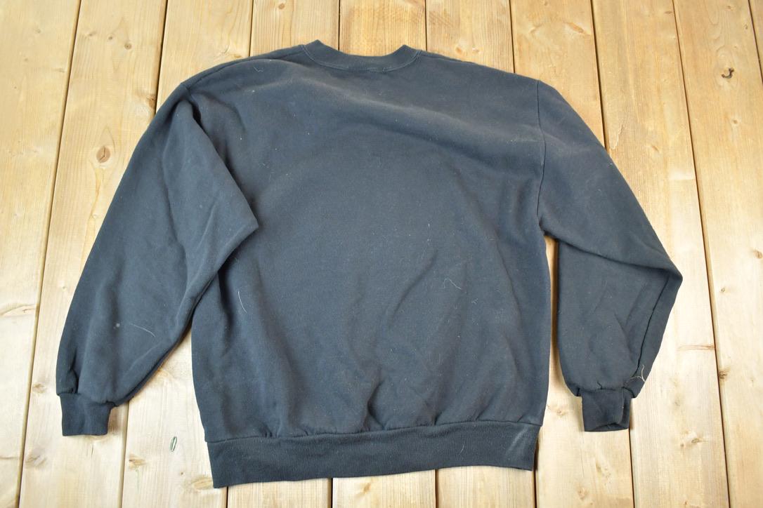 Vintage 1990s Winter Theme Snowman Crewneck Sweatshirt Mens L