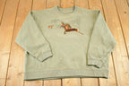 Vintage 1990s American Deer Souvenir Crewneck Sweatshirt Men's XL