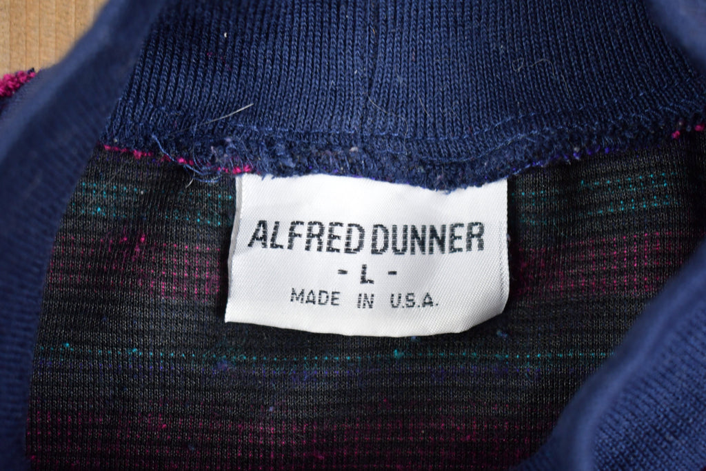 Vintage 1990s Alfred Dunner Striped Mockneck Sweatshirt
